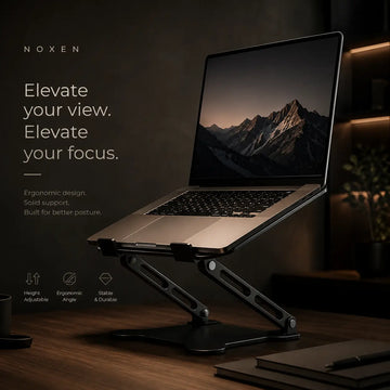 NOXEN Lift — Aluminium Laptop Stand for Clean Desk Setups