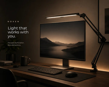 NOXEN Steel Bar — Premium Brushed Steel Desk Lamp